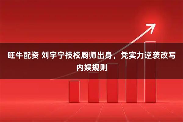 旺牛配资 刘宇宁技校厨师出身，凭实力逆袭改写内娱规则