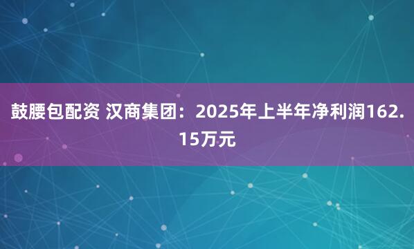 鼓腰包配资 汉商集团：2025年上半年净利润162.15万元