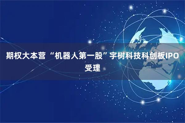 期权大本营 “机器人第一股”宇树科技科创板IPO受理